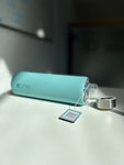 Glass drinks bottle with silicone sleeve