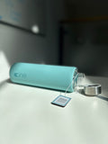 Glass drinks bottle with silicone sleeve